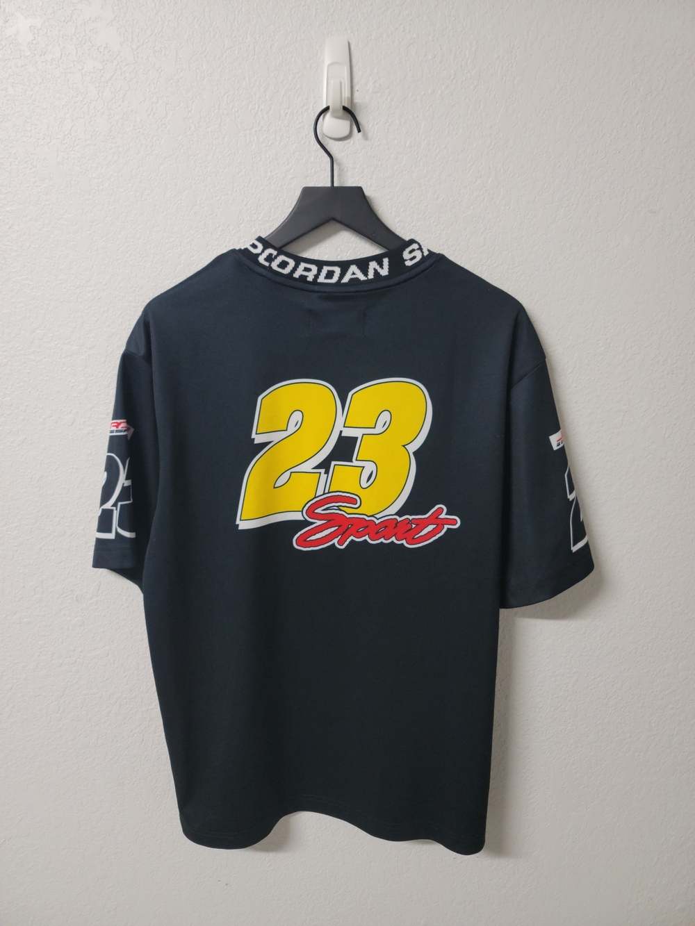 Air Jordan Motorsport Cement 23XI Racing Jersey Shirt IB8813-011 Size Medium - Picture 2 of 4